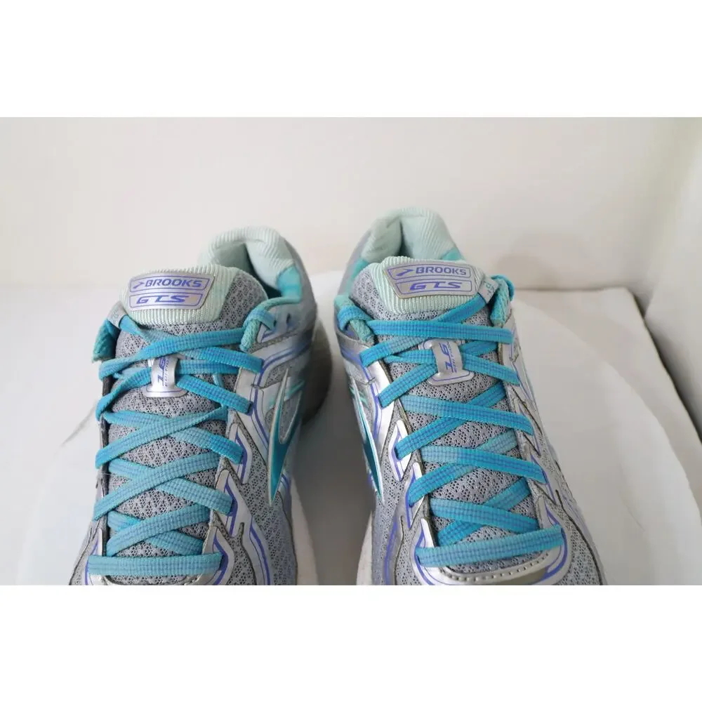 Brooks Womens Adrenaline GTS 16 Running Shoes Gray 1202031B170 Stripe Mesh 10 B - Picture 2 of 9